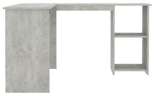 Rohový psací stůl Baldivis - dřevotříska - betonově šedý | 120x140x75 cm