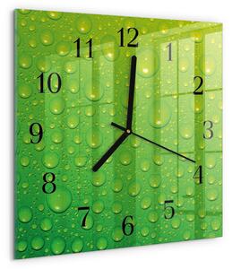 Skleněné hodiny na stěnu Kapky zskc-30x30-00178763