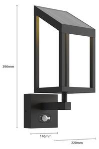 Lucande - Timeo LED Solární článek Nástěnné Svítidlo Graphite - Lampemesteren