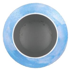 Veliká modrá kovová váza s květy Jullie Jolly blue L - 20*20*39 cm - daan kromhout