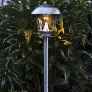 Zahradní světlo na solární napájení Bollard Napoli Steel - 66 cm
