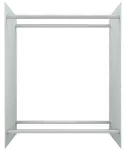 Stojan na palivové dříví bílý 80 x 35 x 100 cm tvrzené sklo
