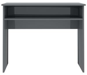 Psací stůl Whitby - dřevotříska - šedý s vysokým leskem | 90x50x74 cm