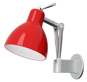 Rotaliana - Luxy W0 Nástěnné Svítidlo Aluminium s Red - Lampemesteren
