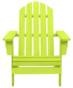 Zahradní židle Adirondack masivní jedlové dřevo zelená
