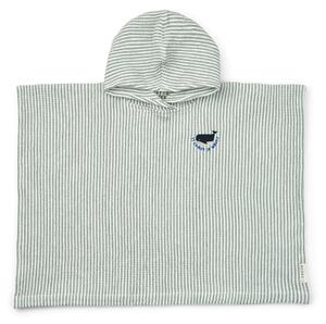 Bavlněné dětské pončo Paco Stripe Peppermint velikost na 3/4 roky