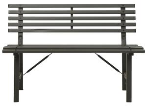 Zahradní lavička 110 cm ocel černá