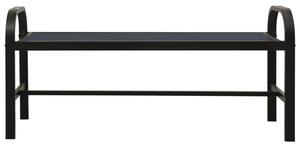 Zahradní lavice 124,5 cm ocel a WPC černá