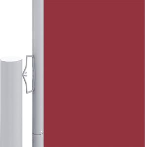 Zatahovací boční markýza červená 220 x 600 cm