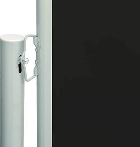 Zatahovací boční markýza 200x600 cm černá