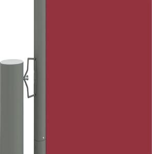 Zatahovací boční markýza červená 220 x 1 000 cm