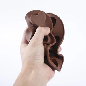 Zaparkorun Silikonová forma na čokoládu nebo na led ve tvaru srdce