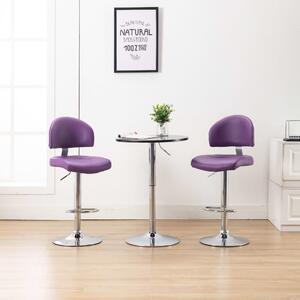 Barová stolička Palmer - umělá kůže | fialová