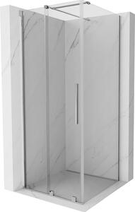 Mexen Velar, sprchový kout s posuvnými dveřmi 90(dveře) x 90(stěna) cm, 8mm čiré sklo, chromový profil, 871-090-090-01-01