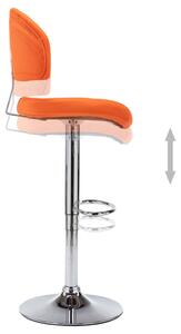 Barová stolička Harmer - umělá kůže | oranžová