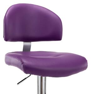Barová stolička Palmer - umělá kůže | fialová