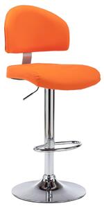 Barová stolička Harmer - umělá kůže | oranžová