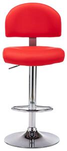 Barové stoličky Jumper - umělá kůže - 2 ks | červené