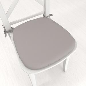 Biante Oblý podsedák Rongo RG-101 Světle šedý - 39x37x3 cm