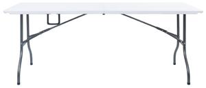 Skládací zahradní stůl bílý 180 x 72 x 72 cm HDPE