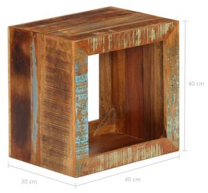 Stolička Nassau - masivní recyklované dřevo | 40x30x40 cm