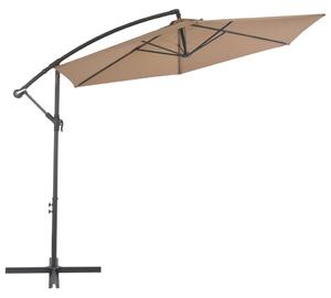 Boční zahradní slunečník s hliníkovou tyčí 300 cm taupe