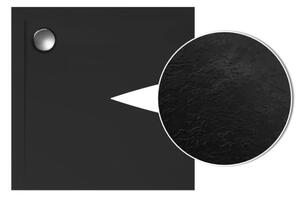 Polimat Geos čtvercová sprchová vanička, černá struktura kamene Rozměr vaničky: 100x100cm