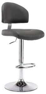 Barová stolička Reiby - umělá kůže | šedá