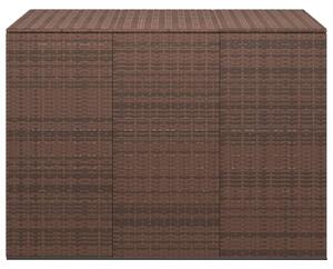 Zahradní úložný box PE ratan 145 x 100 x 103 cm hnědý