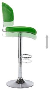 Barová stolička Hudson - umělá kůže | zelená
