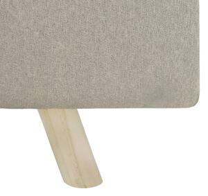 Dlouhá stolička Stirling - textil - krémová | 120x28x26 cm