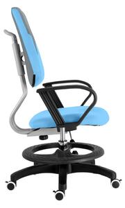 Dětská rostoucí židle s podnoží BAMBINO – látka, šedo-světle modrá