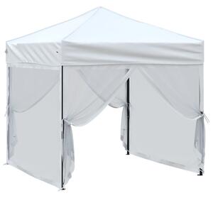 Skládací party stan s bočními stěnami bílý 2 x 2 m
