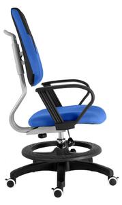 Dětská rostoucí židle s podnoží BAMBINO – látka, černo-modrá