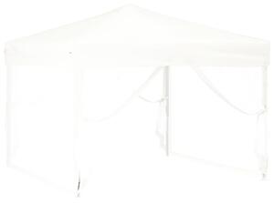 Skládací party stan s bočními stěnami bílý 3 x 3 m