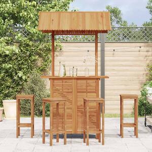 Zahradní barový stůl se stříškou 113x106x217 cm masivní akácie
