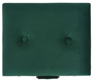 Stolička Bexley s úložným prostorem - sametová - 40 cm | zelená
