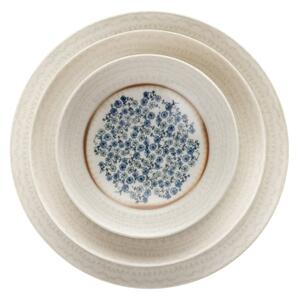 Jídelní sada 24 ks modrá/béžová/porcelán