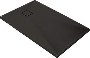 Deante Correo, obdélníková granitová sprchová vanička 90x70x3, 5 cm, černá matná, DEA-KQR_N71B