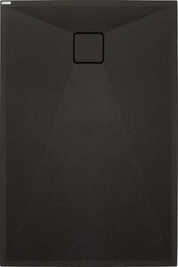 Deante Correo, obdélníková granitová sprchová vanička 90x70x3, 5 cm, černá matná, DEA-KQR_N71B