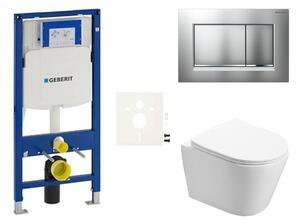 Cenově zvýhodněný závěsný WC set Geberit do lehkých stěn / předstěnová montáž+ WC SAT Infinitio SIKOGES3INF7