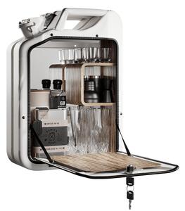Minibar / kanistr - Bar Cabinet, Moscow white, 6 variant - Danish Fuel Varianta: Oak