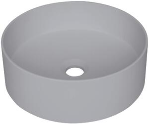 Deante Silia, granitové umyvadlo na desku 36x36x12,5 cm, šedá metalíza, DEA-CQS_SU4S
