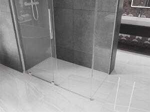 Mexen Velar, sprchový kout s posuvnými dveřmi 140(dveře) x 80(stěna) cm, 8mm čiré sklo, chromový profil, 871-140-080-01-01