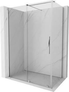 Mexen Velar, sprchový kout s posuvnými dveřmi 130(dveře) x 75(stěna) cm, 8mm čiré sklo, chromový profil, 871-130-075-01-01