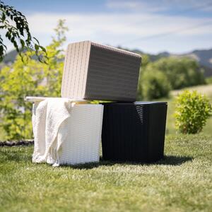 Tempo Kondela Zahradní úložný box / příruční stolek, černá, UGUR