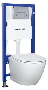 Aplomo Geberit Duofix Basic Delos White/Delta WC závěsný komplet