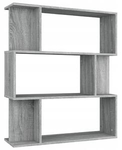 Regál SONOMA 80x24x96 cm, šedý dub