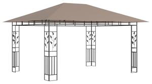 Altán s moskytiérou 4 x 3 x 2,73 m taupe 180 g/m²