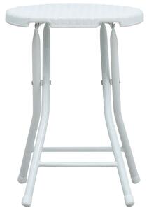 Skládací zahradní stoličky - 4 ks | bílé